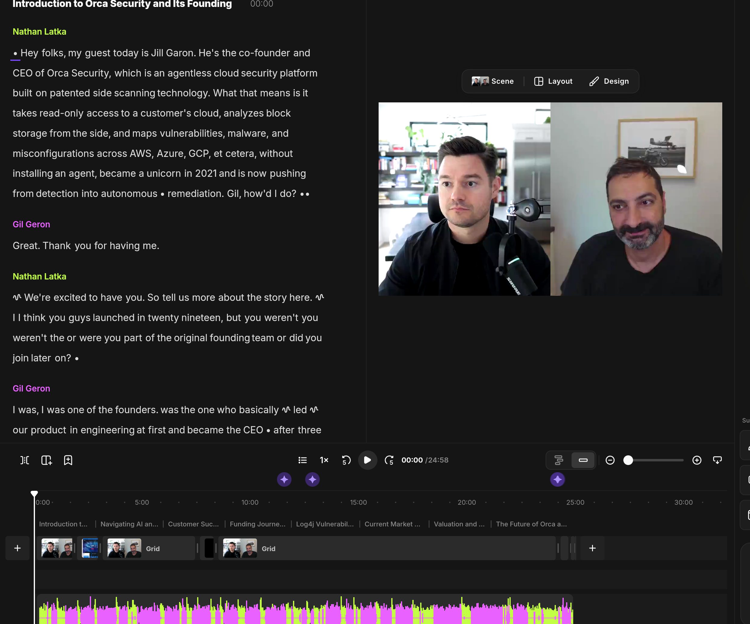 Screenshot from the interview with Gil Geron