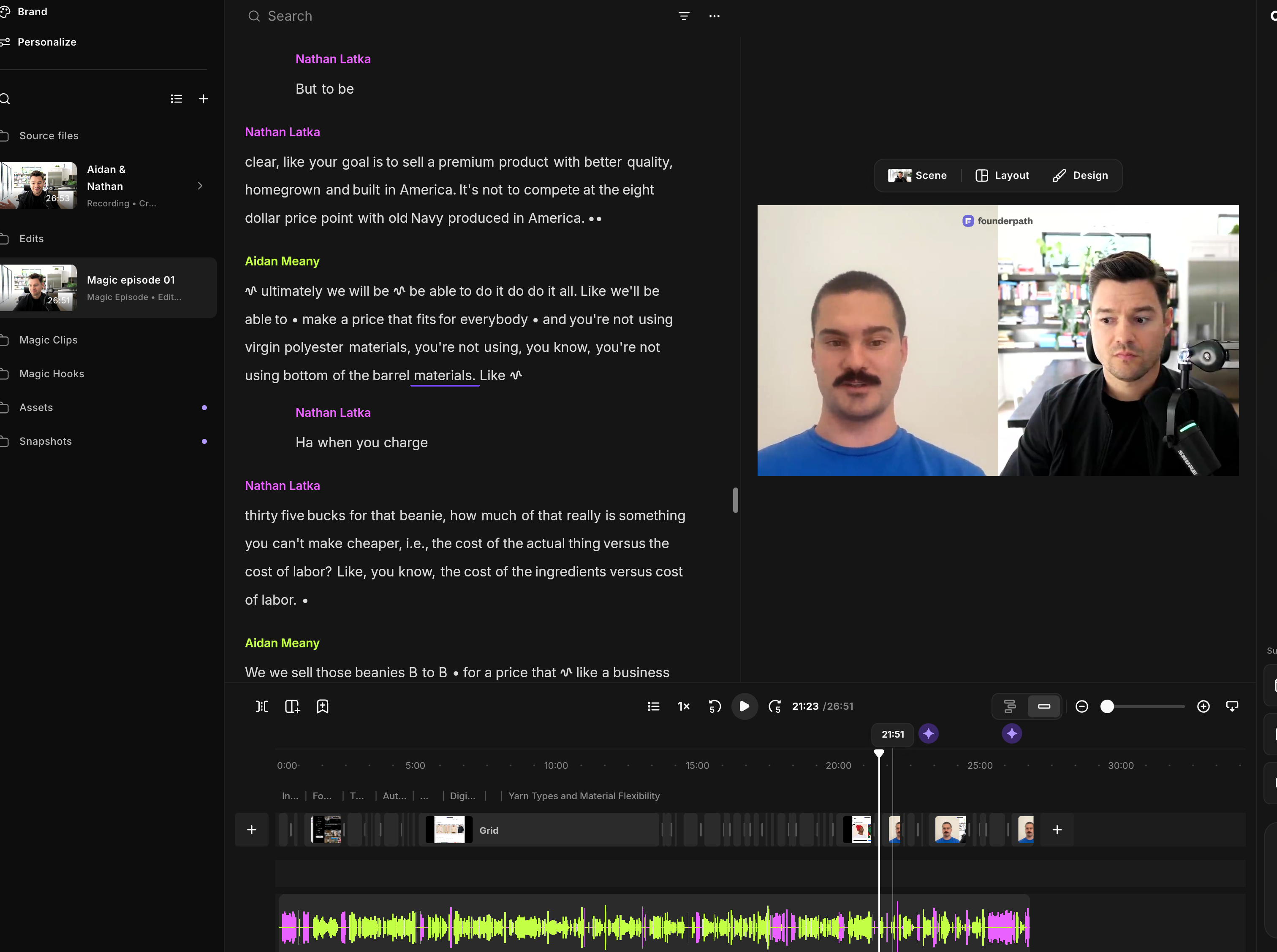 Screenshot from the interview with Aidan Meany