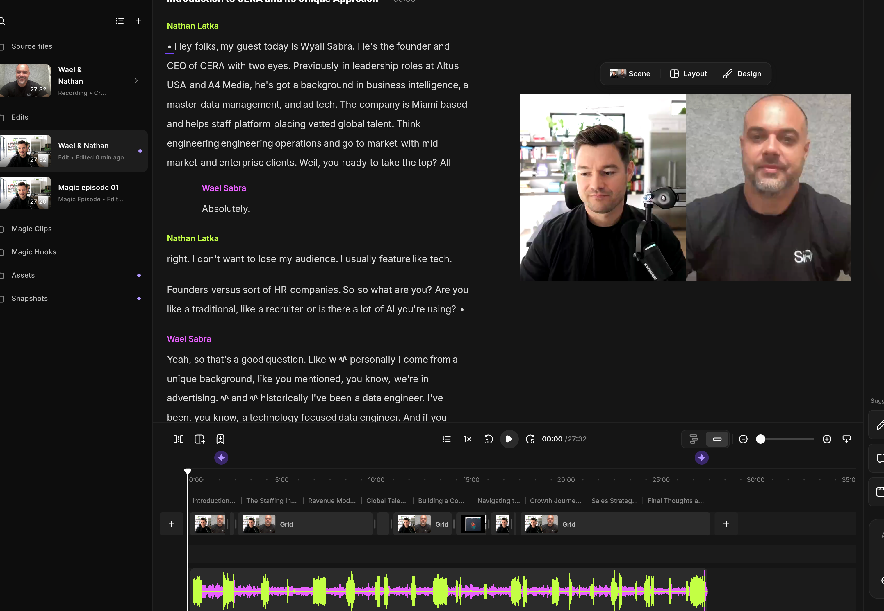 Screenshot from the interview with Wael Sabra