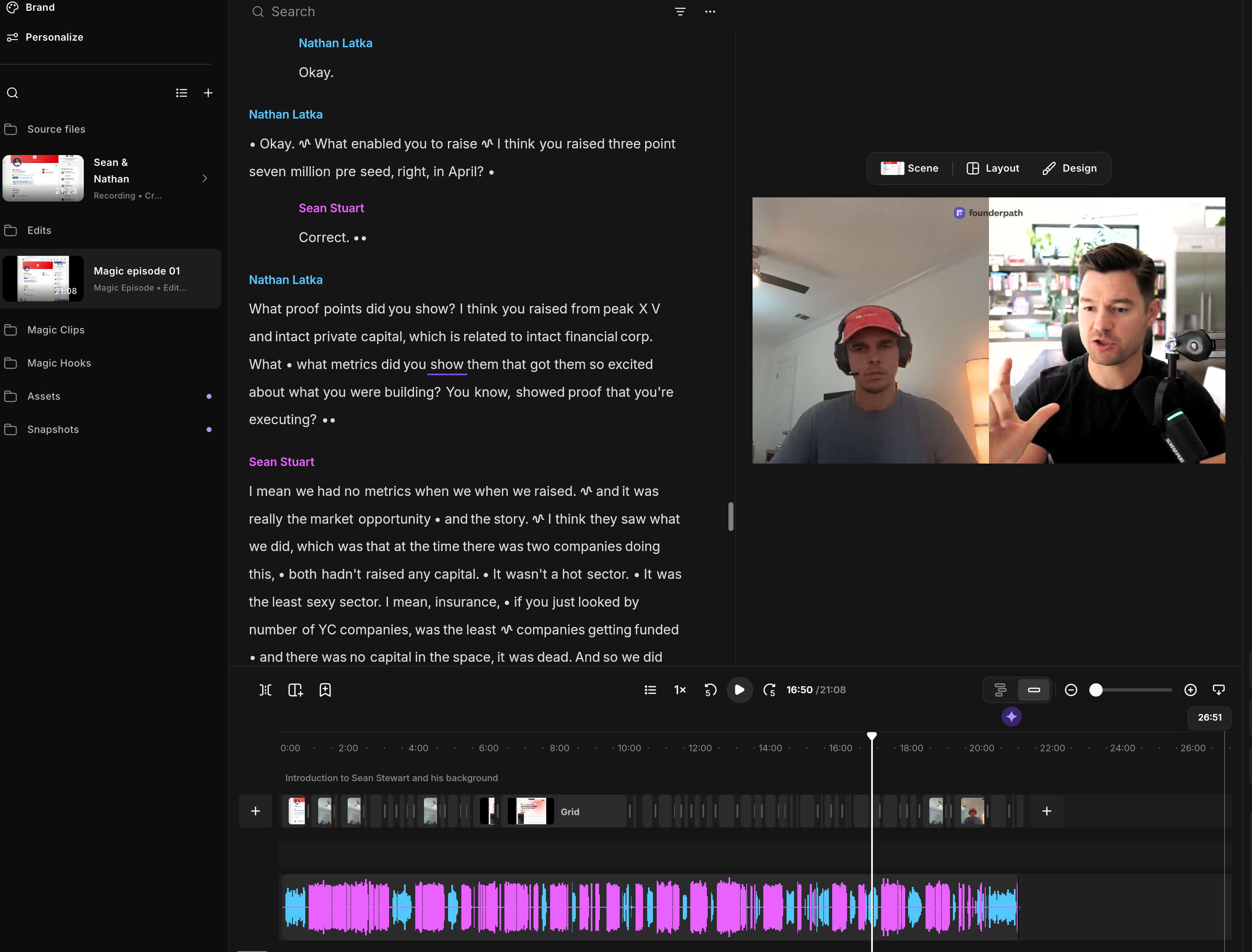 Screenshot from the interview with Sean Stuart
